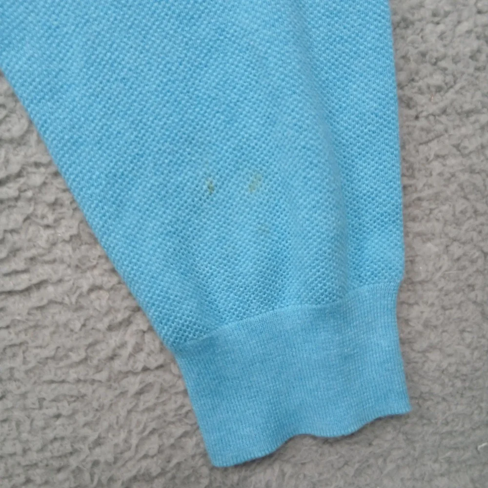Brooks Brothers Men's XXL Blue 1/4 Zip‎ Sweater Cotton Silk Cashmere Blend Read